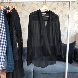 ASOS Sheer Black Top